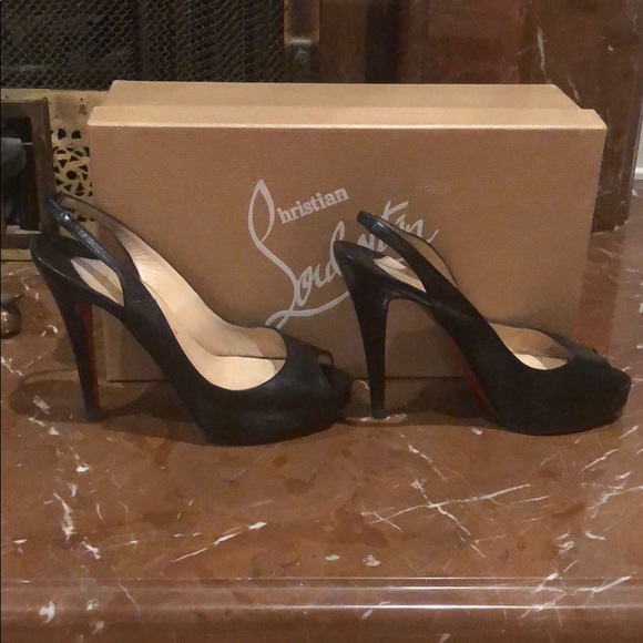N*PRIVE 120 Open Toe Sling Back- Black